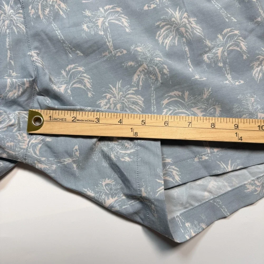Chubbies‎ Shorts Mens 3XL Blue Palm Tree Beach Print Chino Elastic Waist